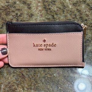 Kate Spade Pink and Black Cardholder Wallet